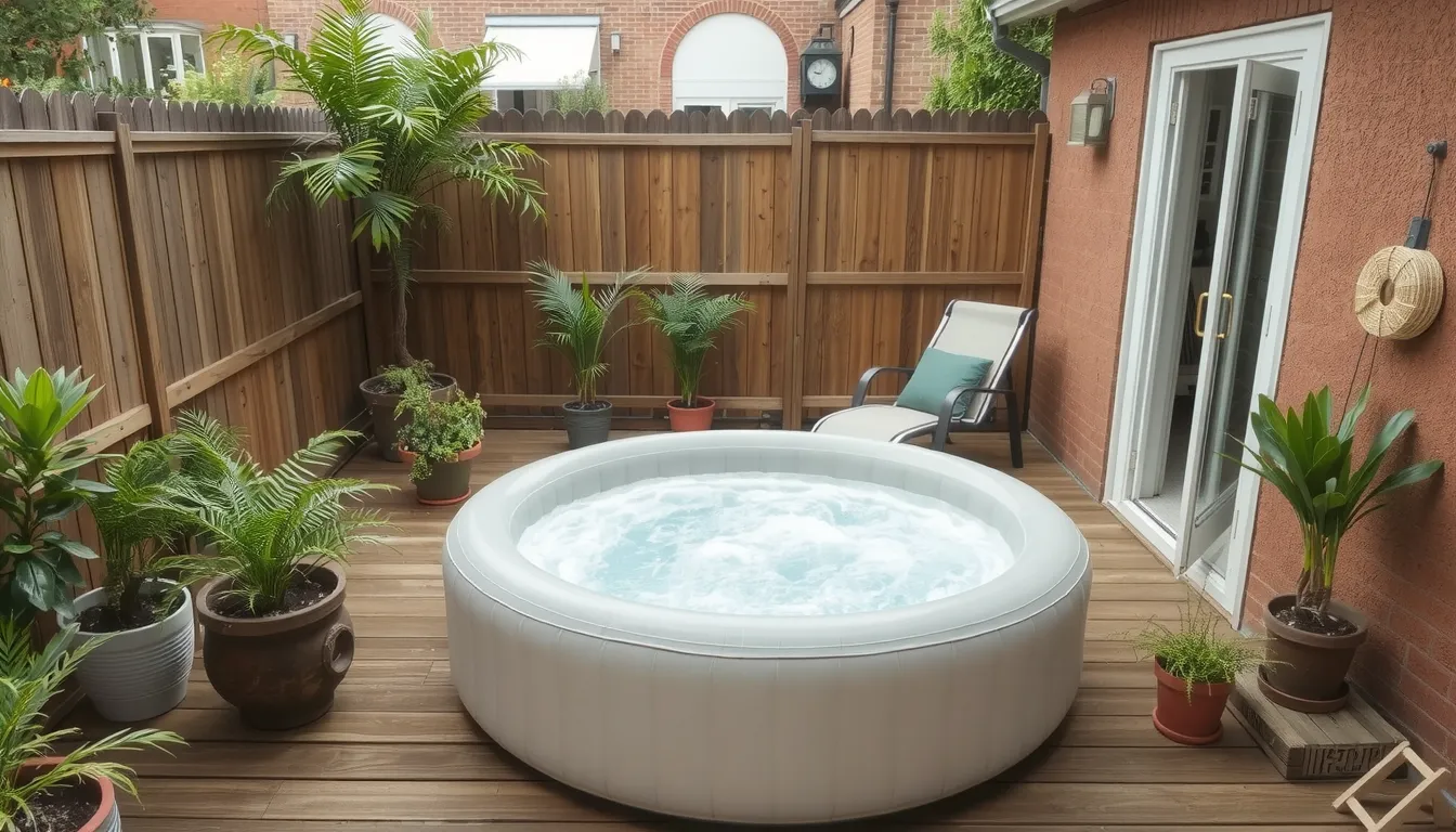 petite terrasse avec jacuzzi