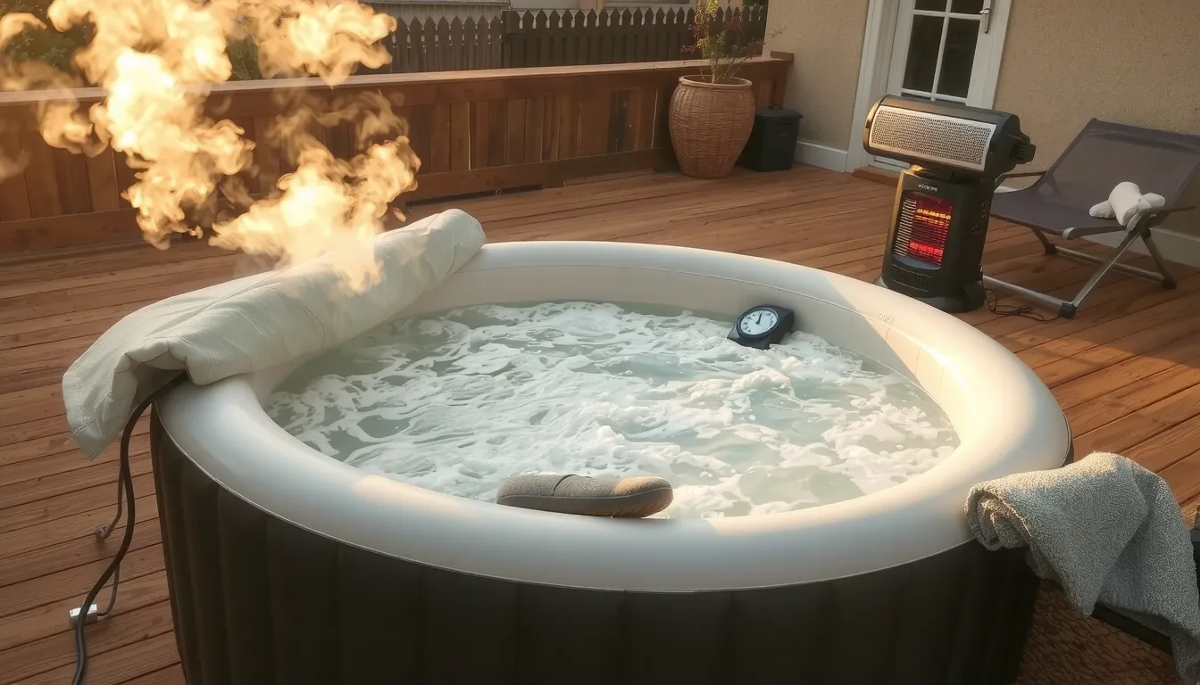 chauffer un spa gonflable
