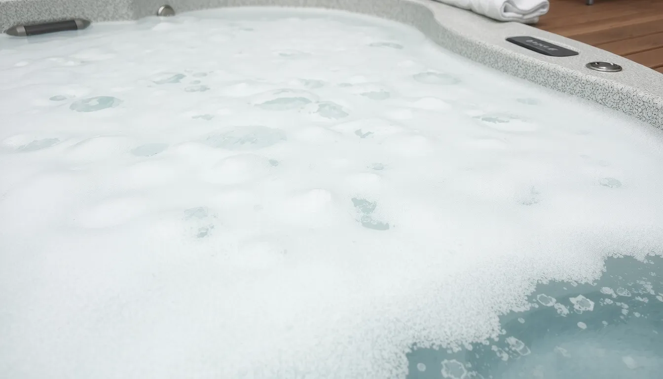 mousse dans le spa