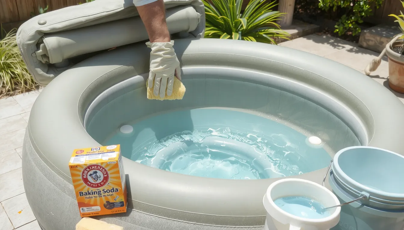 nettoyer spa gonflable bicarbonate de soude